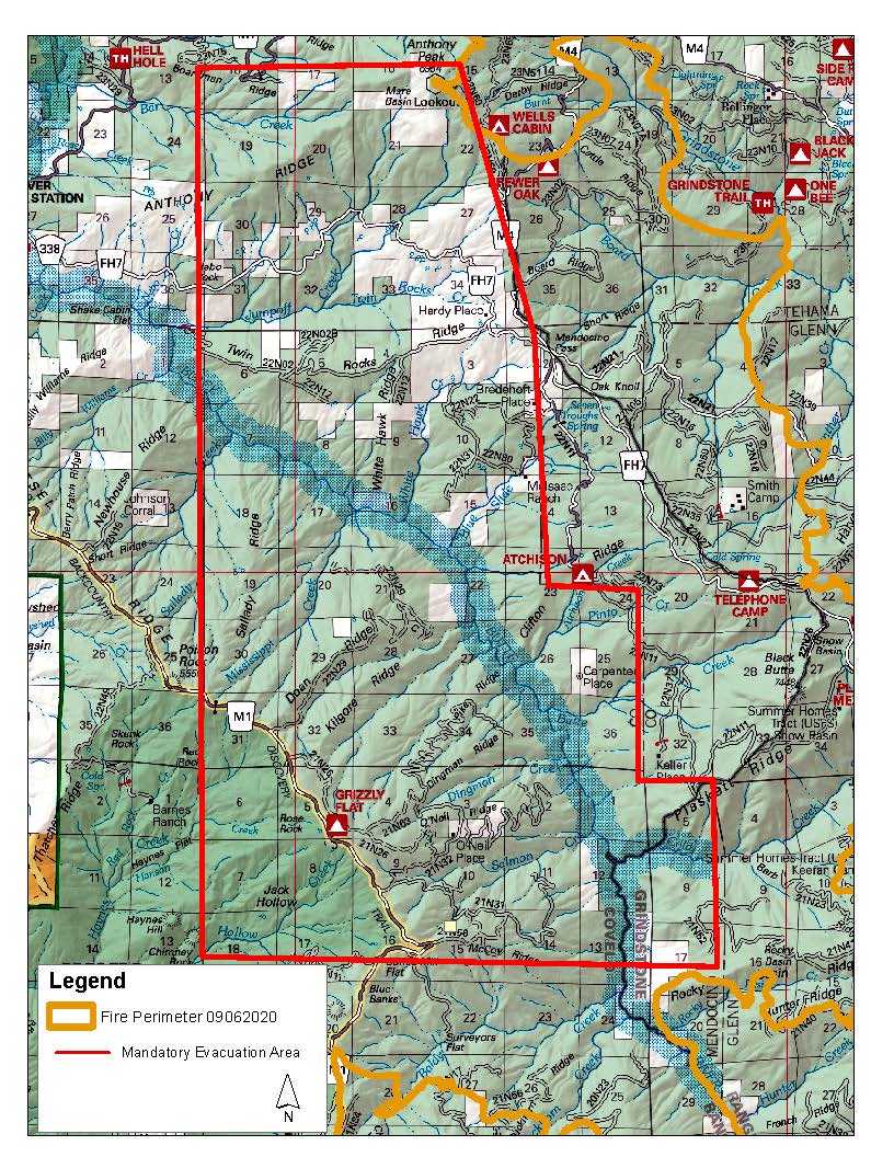 Mendocino County Sheriff’s Office Issues Evacuations Orders Near Covelo ...